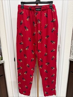 Polo by Ralph Lauren Red Bear-Print Pajama Lounge Unisex Pants